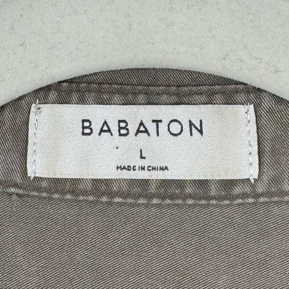 Babaton | Utility Shirt | Large | Light Olive Green | Button-down | Relaxed Fit - Picture 9 of 12